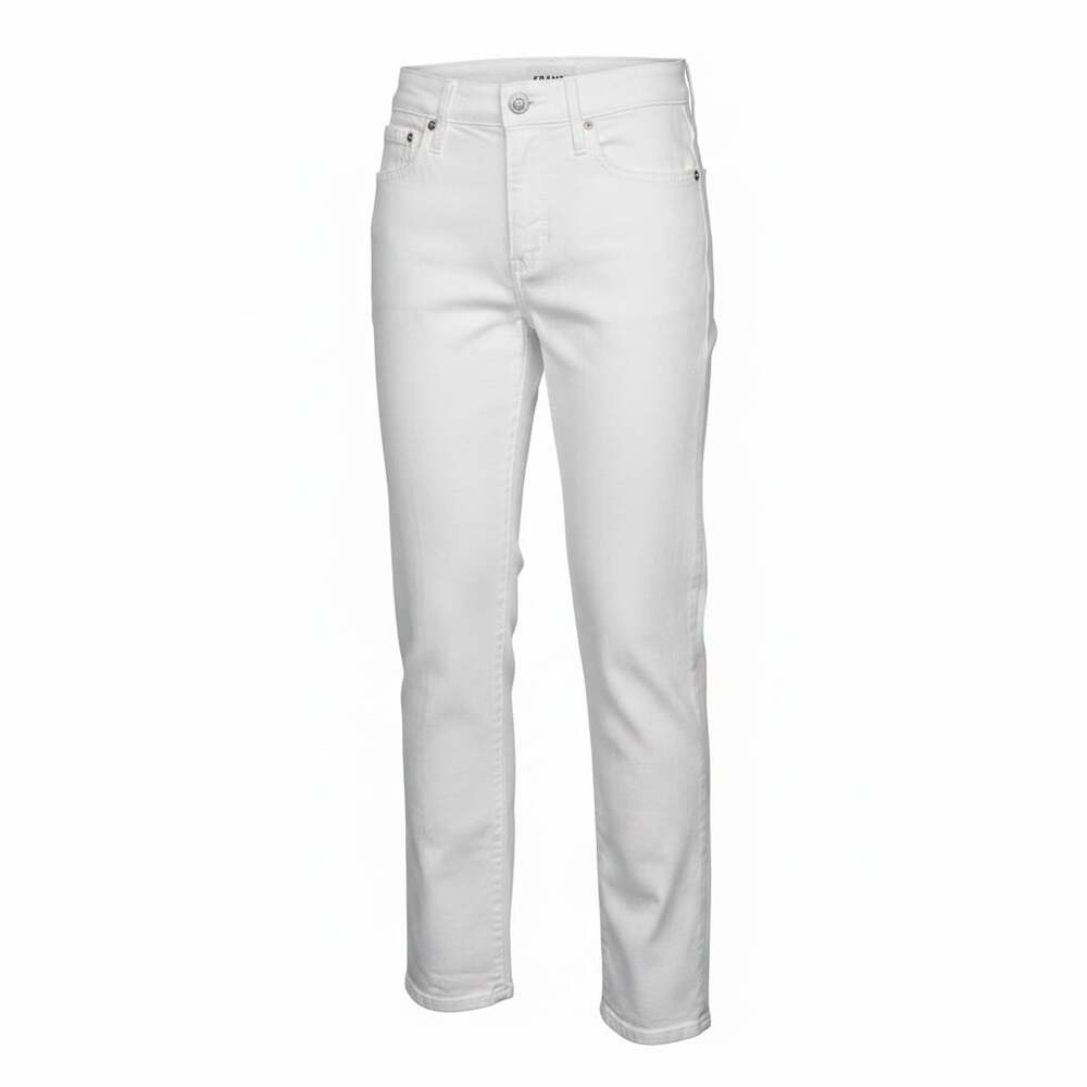 FRAME Le High Straight White High-Rise Jeans Size 23